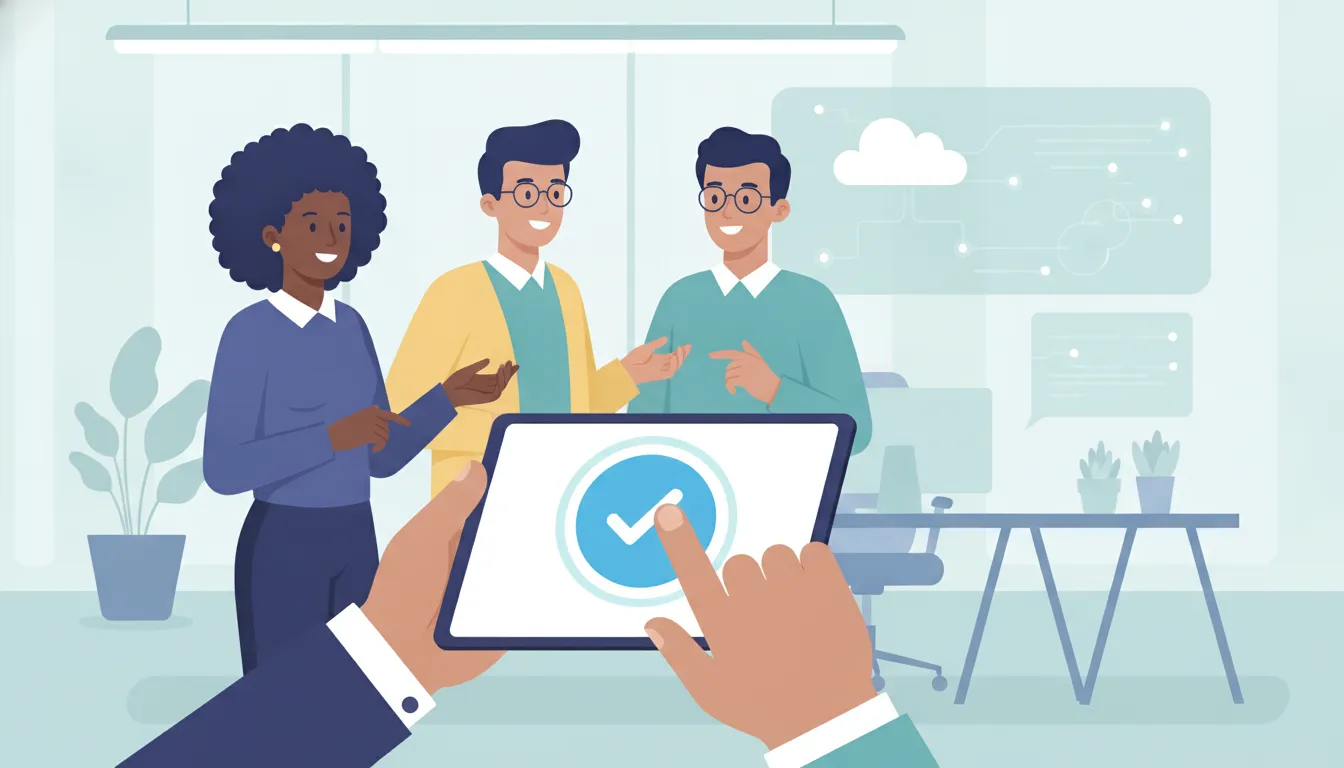 Cloud security team confirming digital identities across enterprise systems