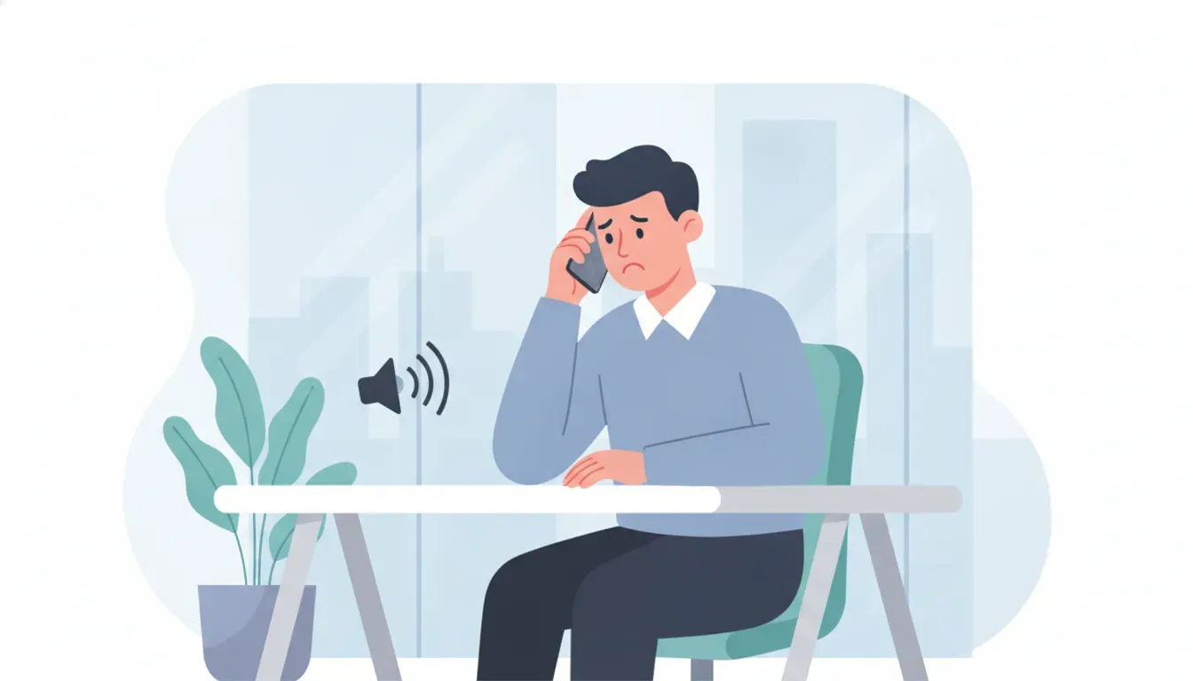 Flat illustration showing voice cloning fraud risk during a phone call
