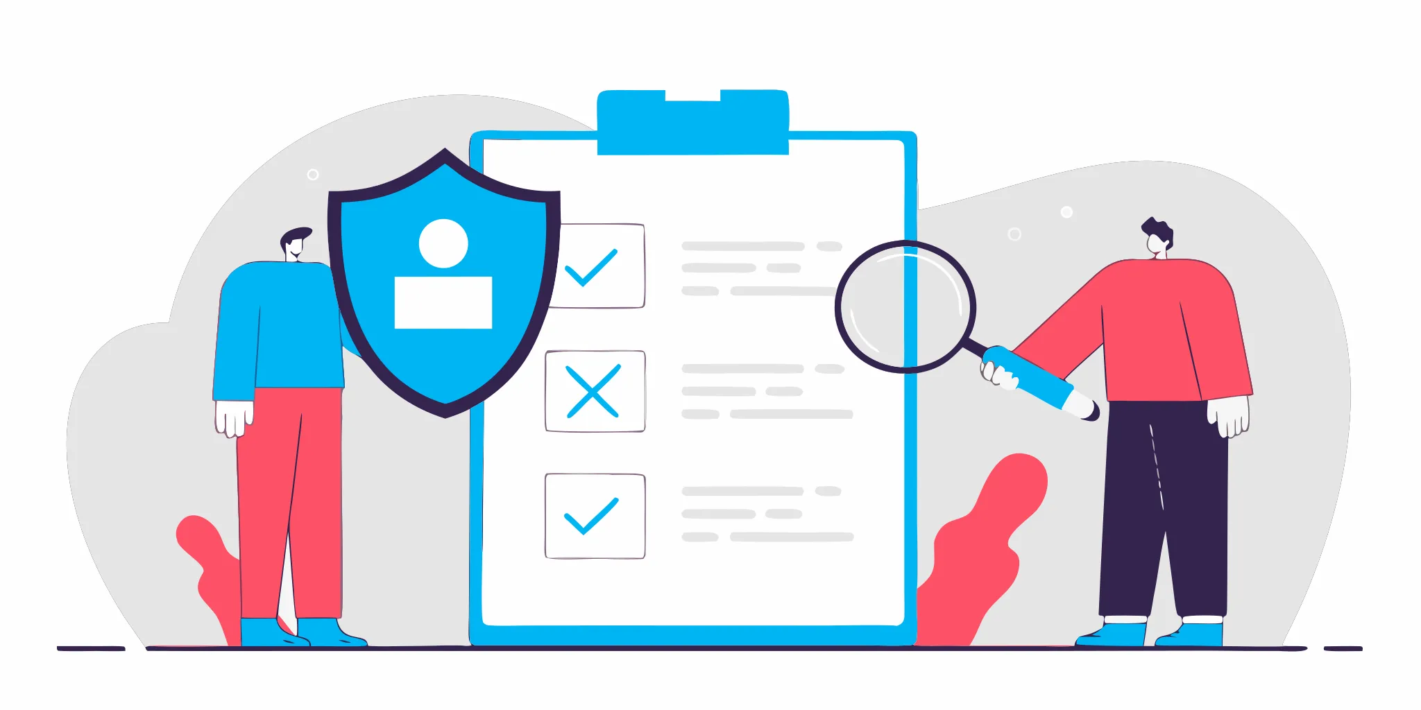 Survey fraud detection process illustrating standard checks and automated human validation