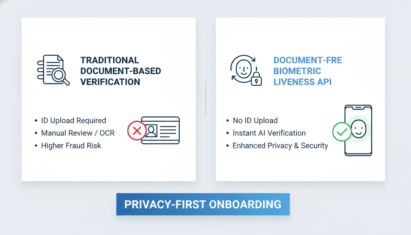 Comparison of document-based and document-free identity verification API models