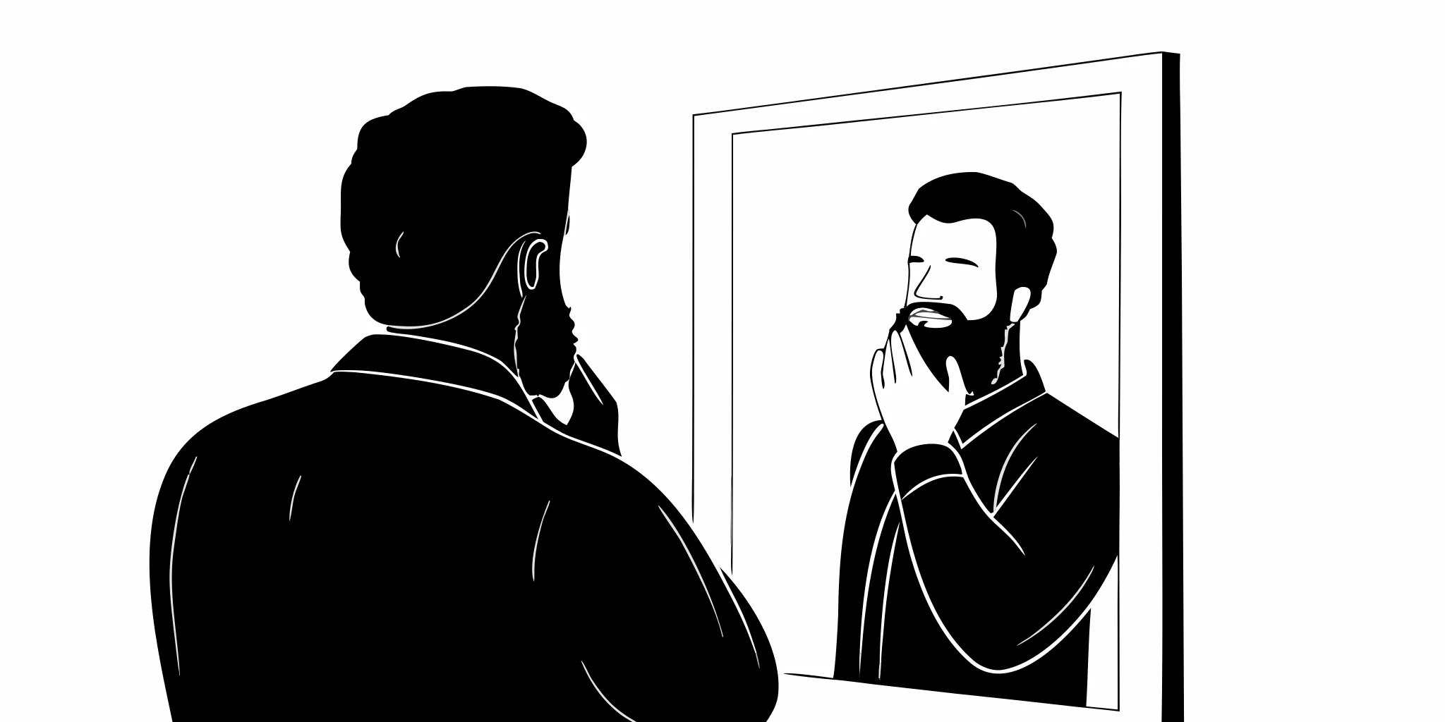 Man applying beard balm to support dry skin under facial hair