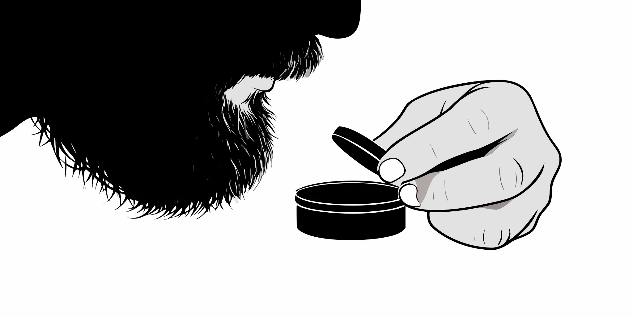 How to use beard balm by melting a small amount before applying it to a beard