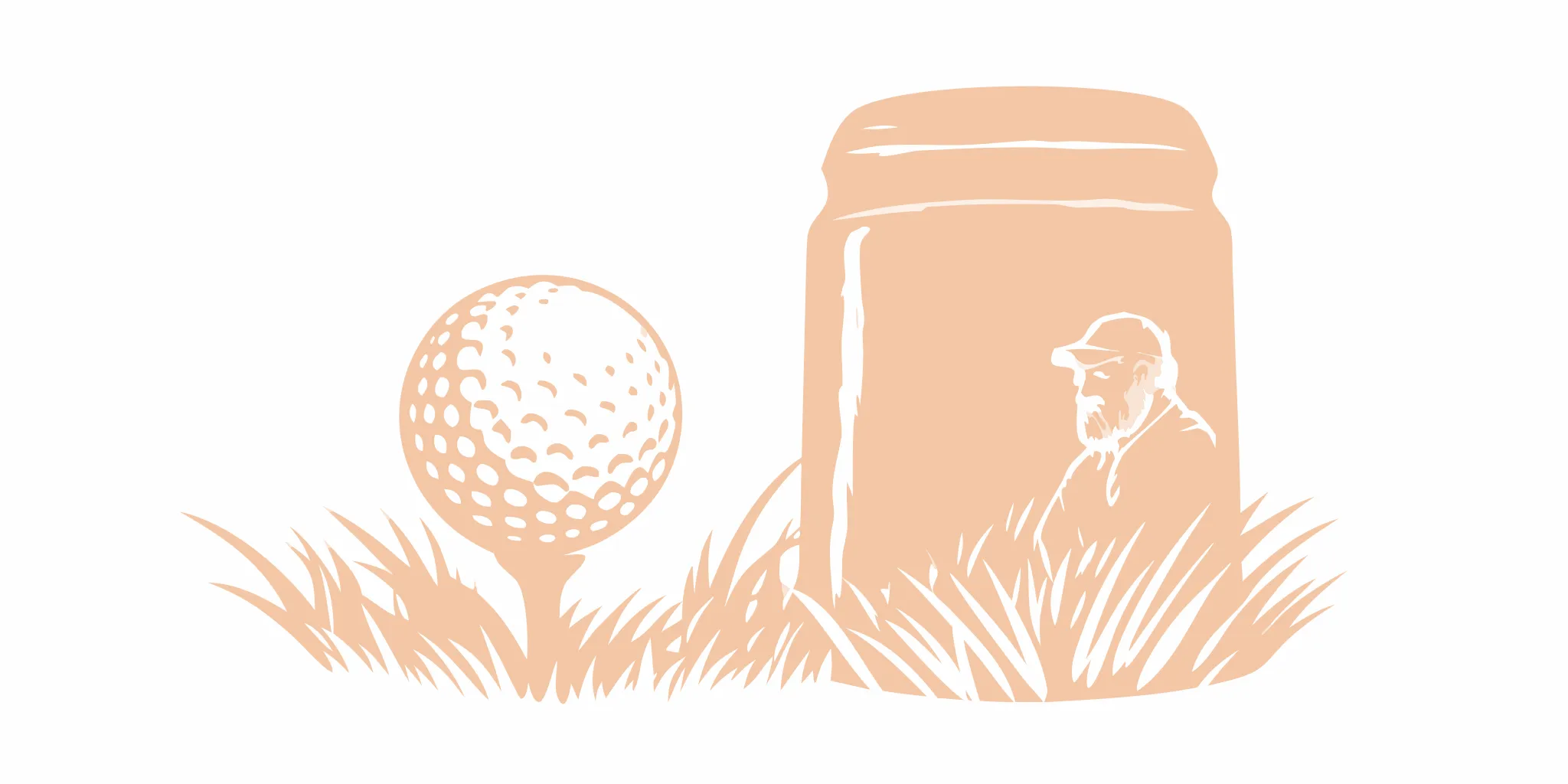 Premium DALYSMOOTH beef tallow beard balm on a lush green golf course