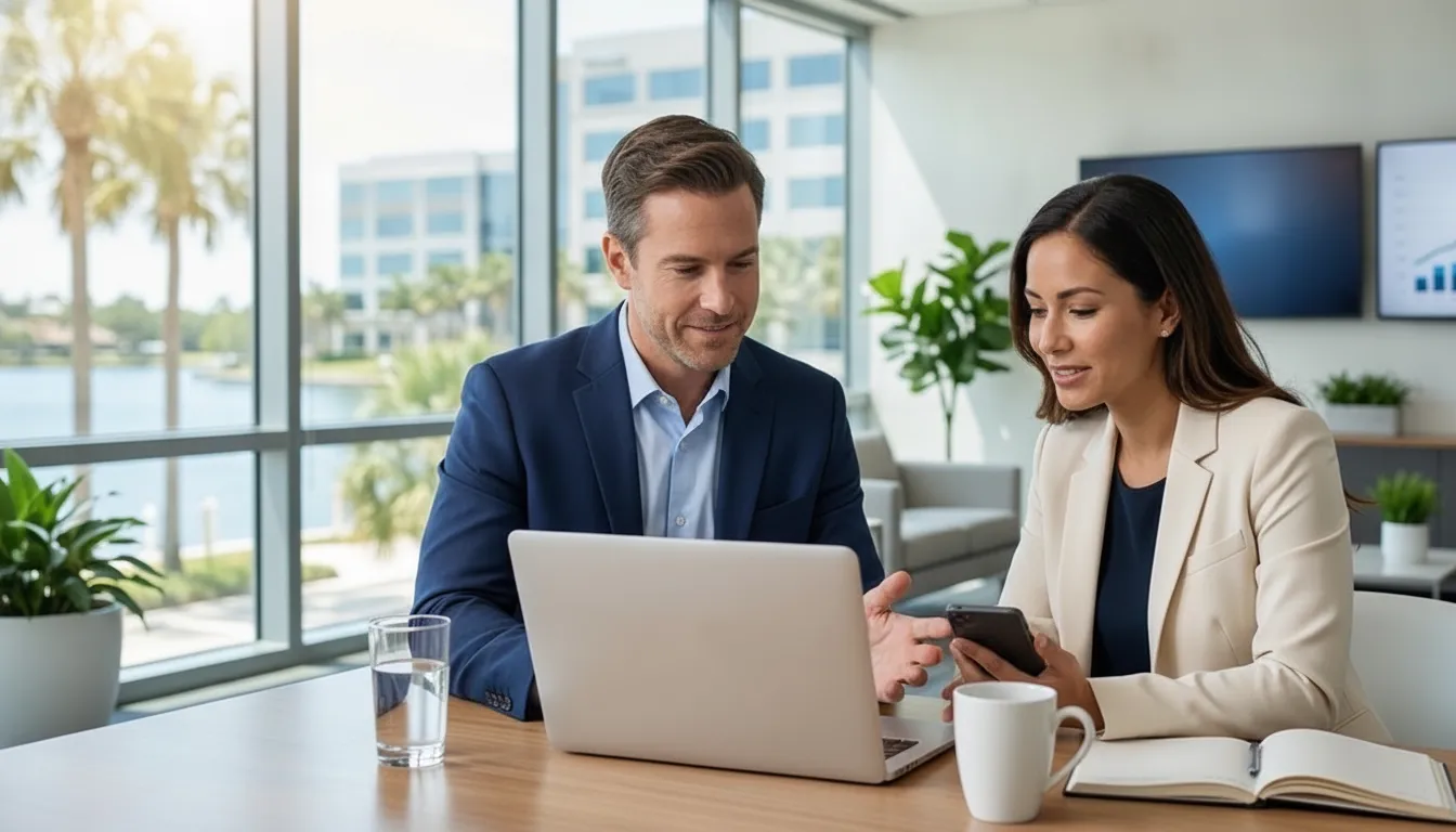 IT professional helping a small business manage Microsoft 365 devices and security