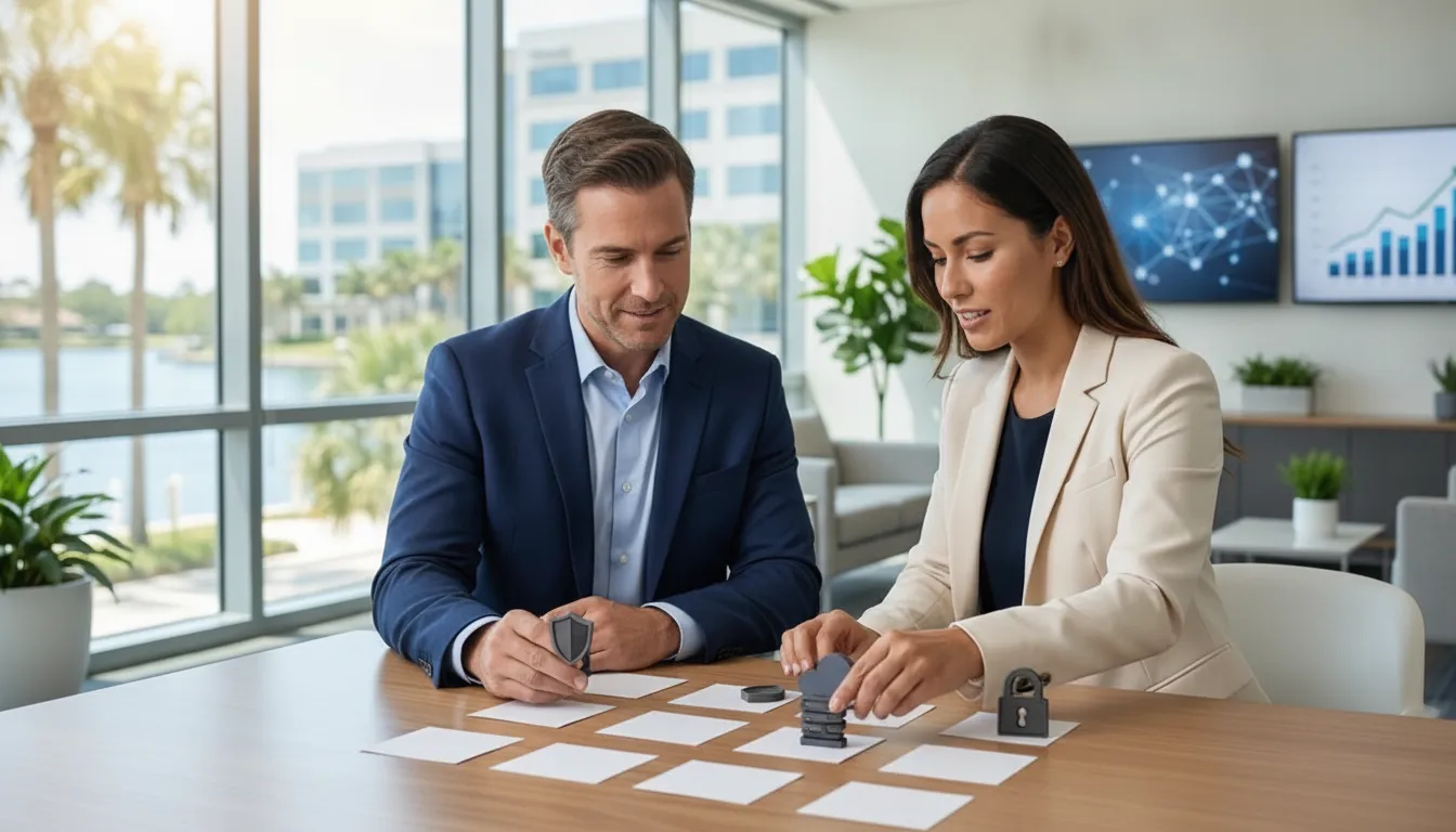 Cybersecurity advisor and business owner mapping assets and security risks