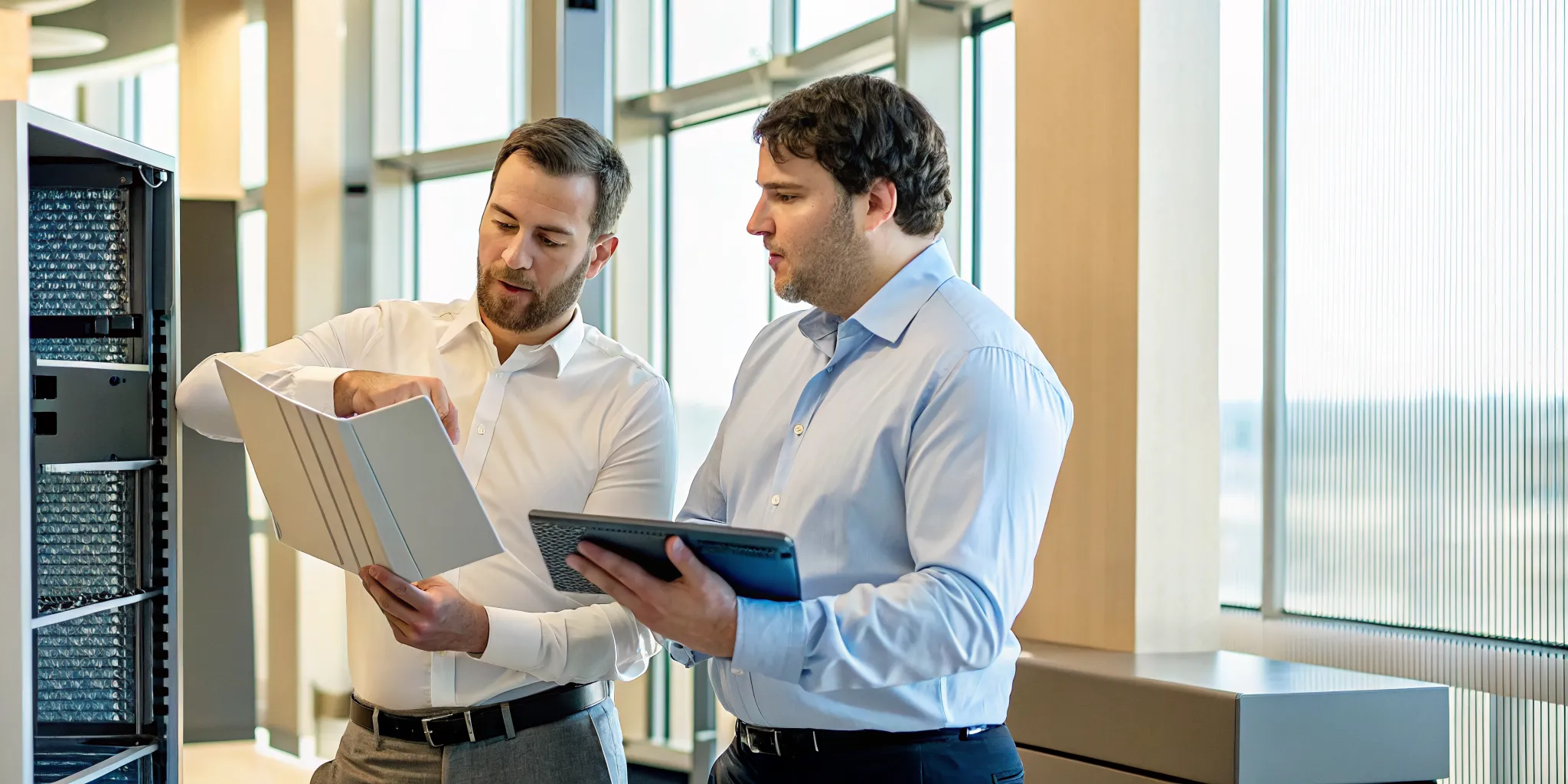 Internal IT team collaborating with a co-managed IT support specialist