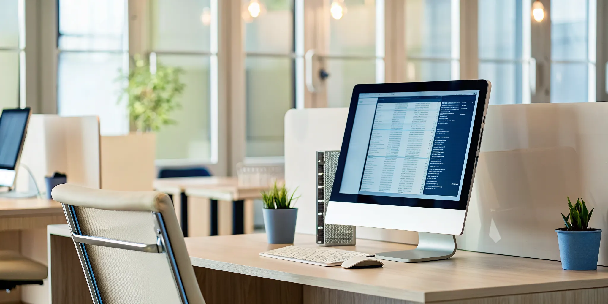 Employee workstation with MFA security dashboard and cybersecurity tools