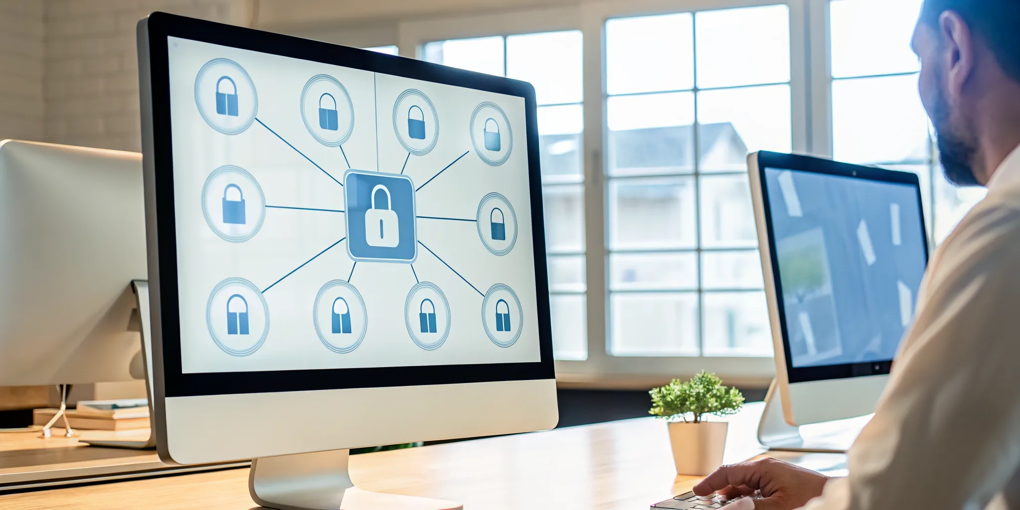 Cybersecurity SOC dashboard showing 24/7 network threat monitoring