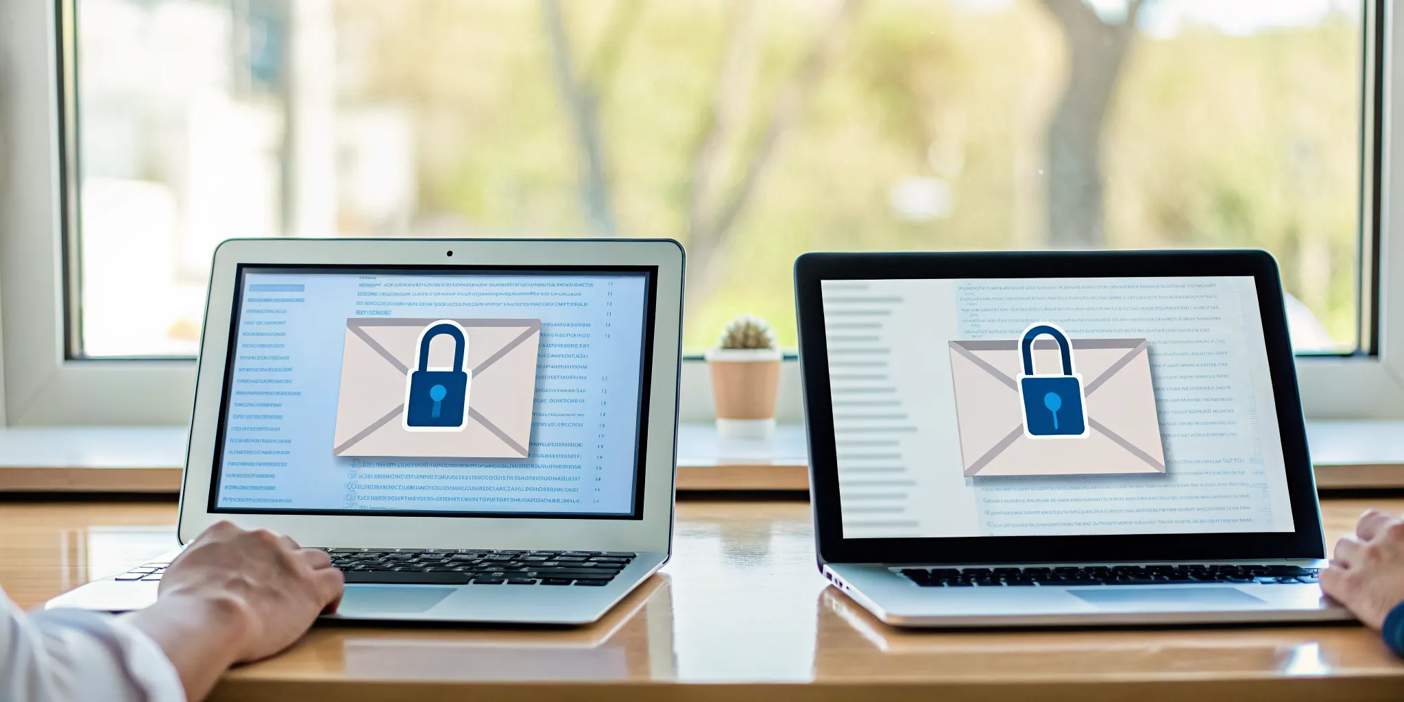 Phishing email and ransomware lock screen cyber threats targeting law firm data