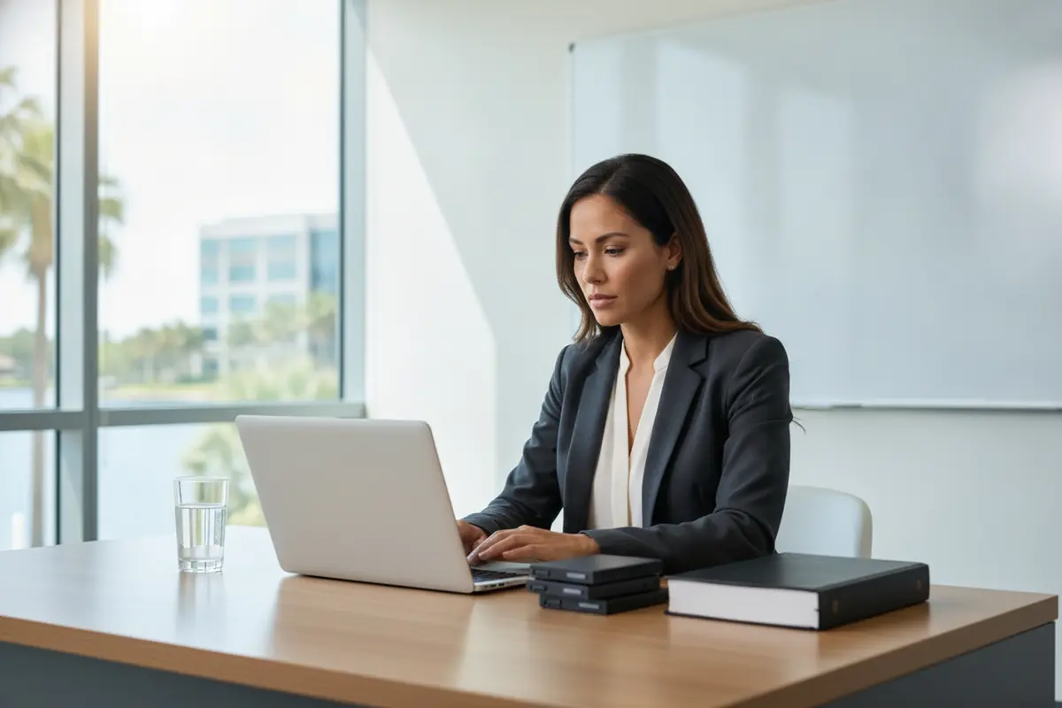 IT professional mapping Microsoft 365 workloads and recovery steps on a laptop