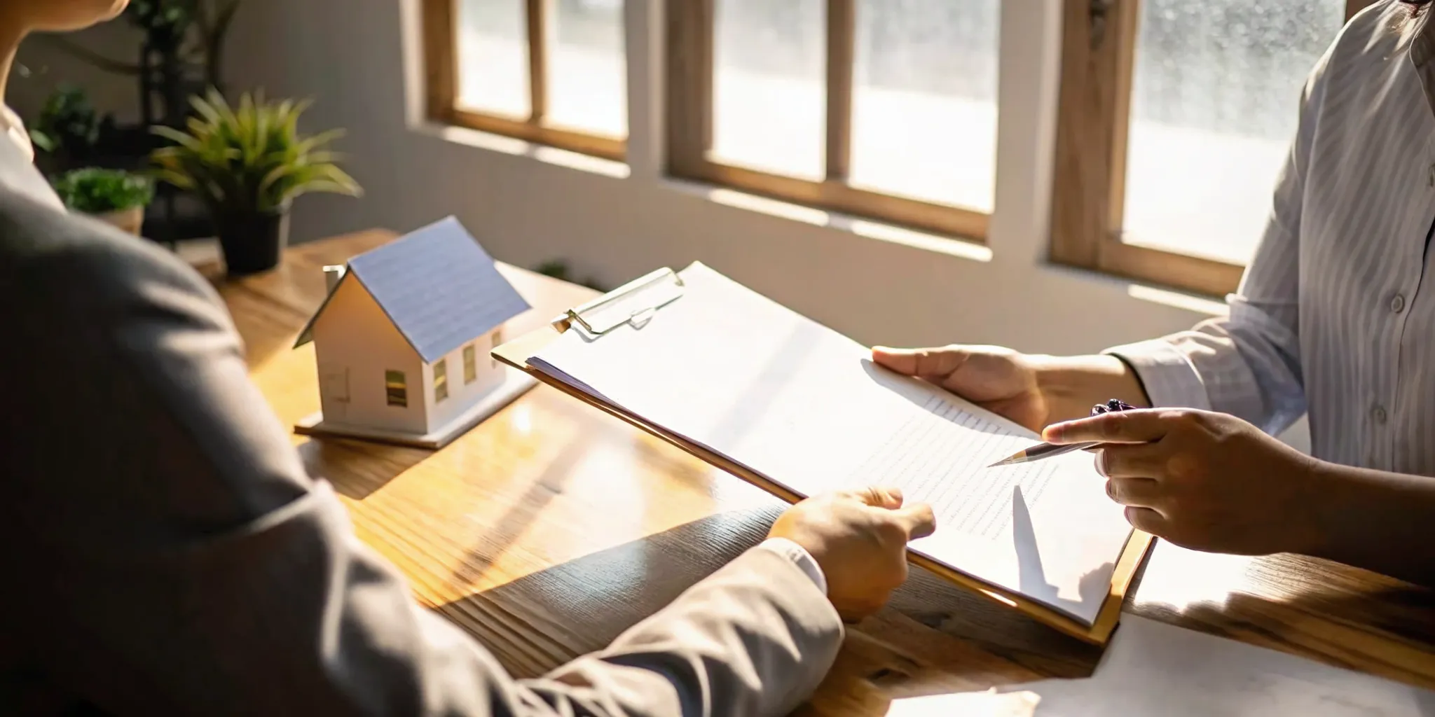 Florida property owner reviewing code enforcement notice with professional consultation setting