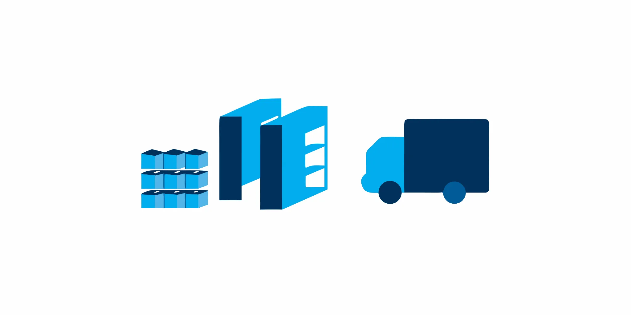 Retail fixture kits staged for direct-to-store delivery
