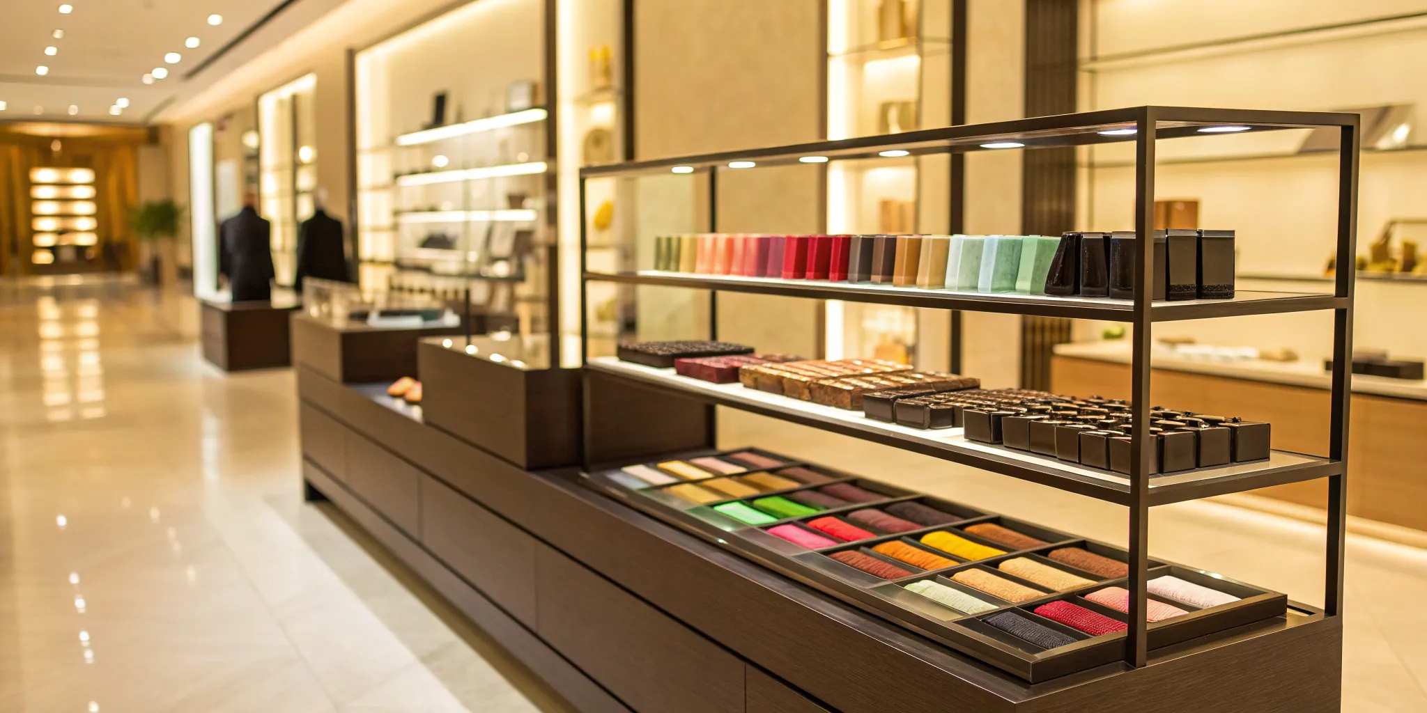 A point of purchase display strategically placed in a retail store to encourage impulse buys.