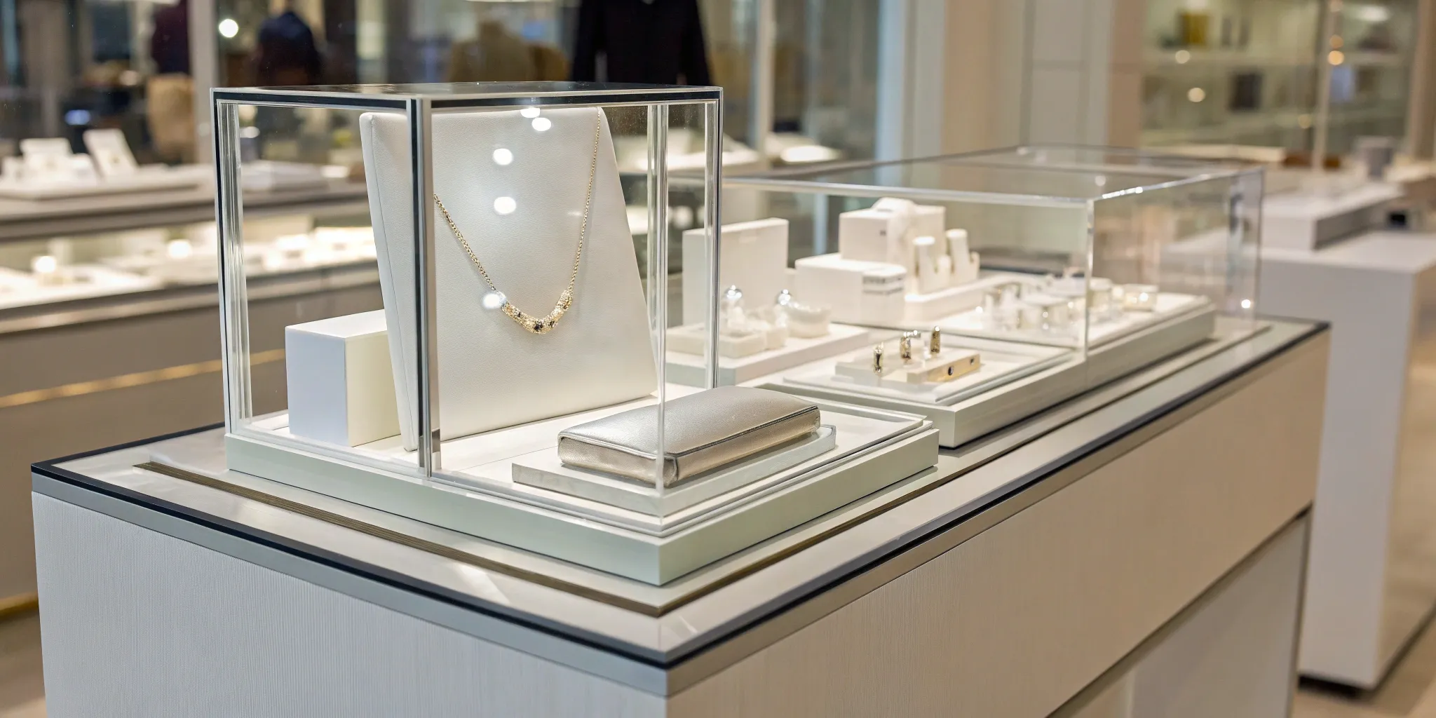 Custom acrylic retail displays.