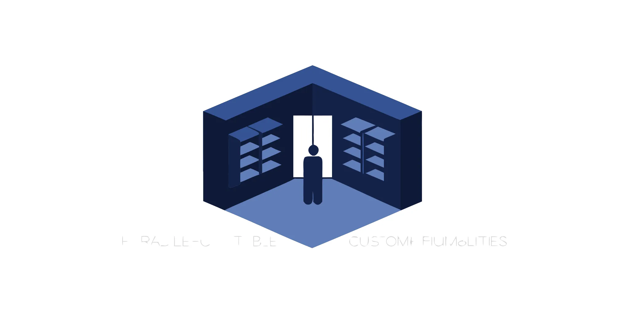 Facilities professional inspecting durable modular retail fixtures