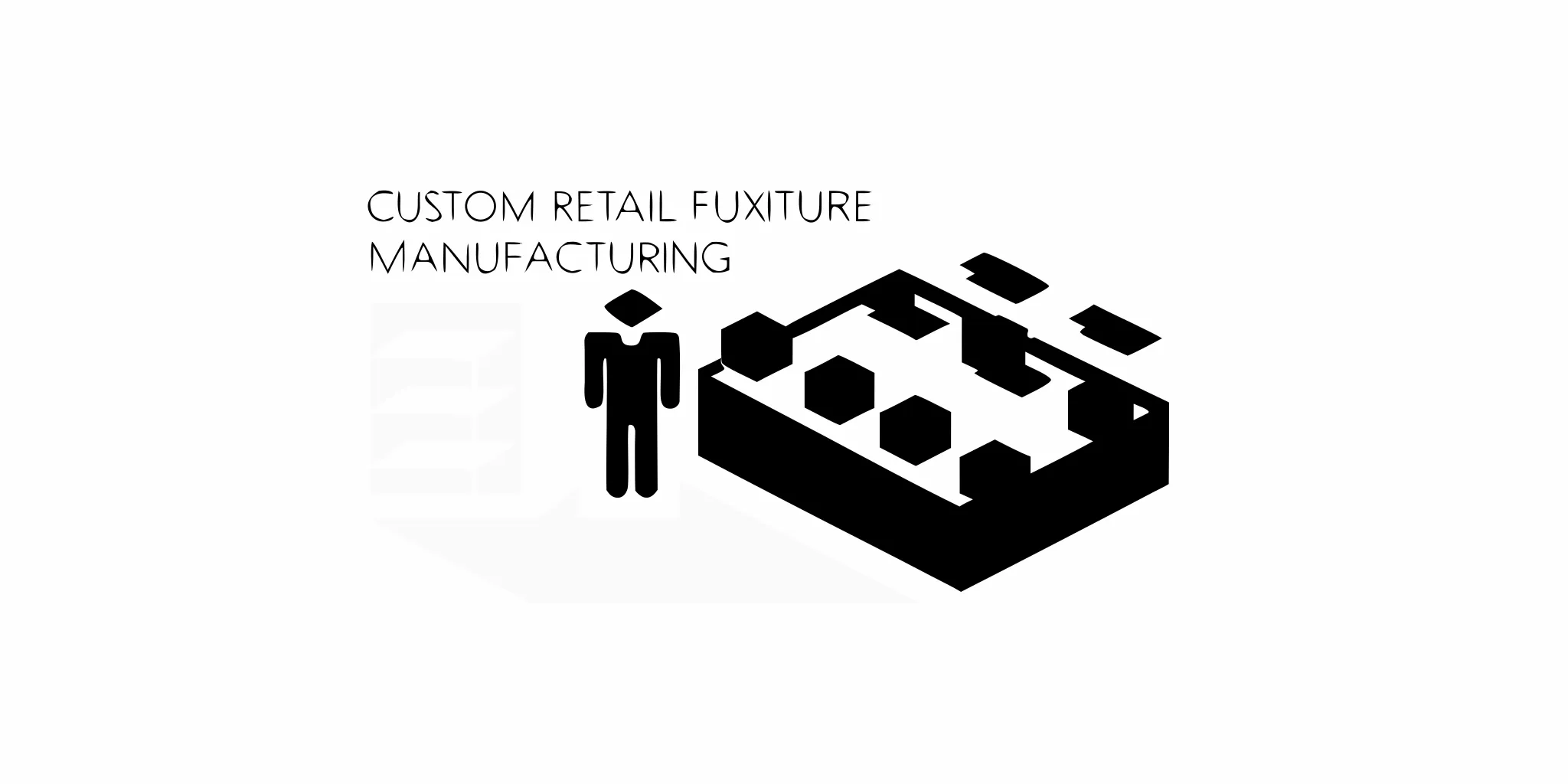 Manufacturing technician inspecting custom retail fixture components on a production line