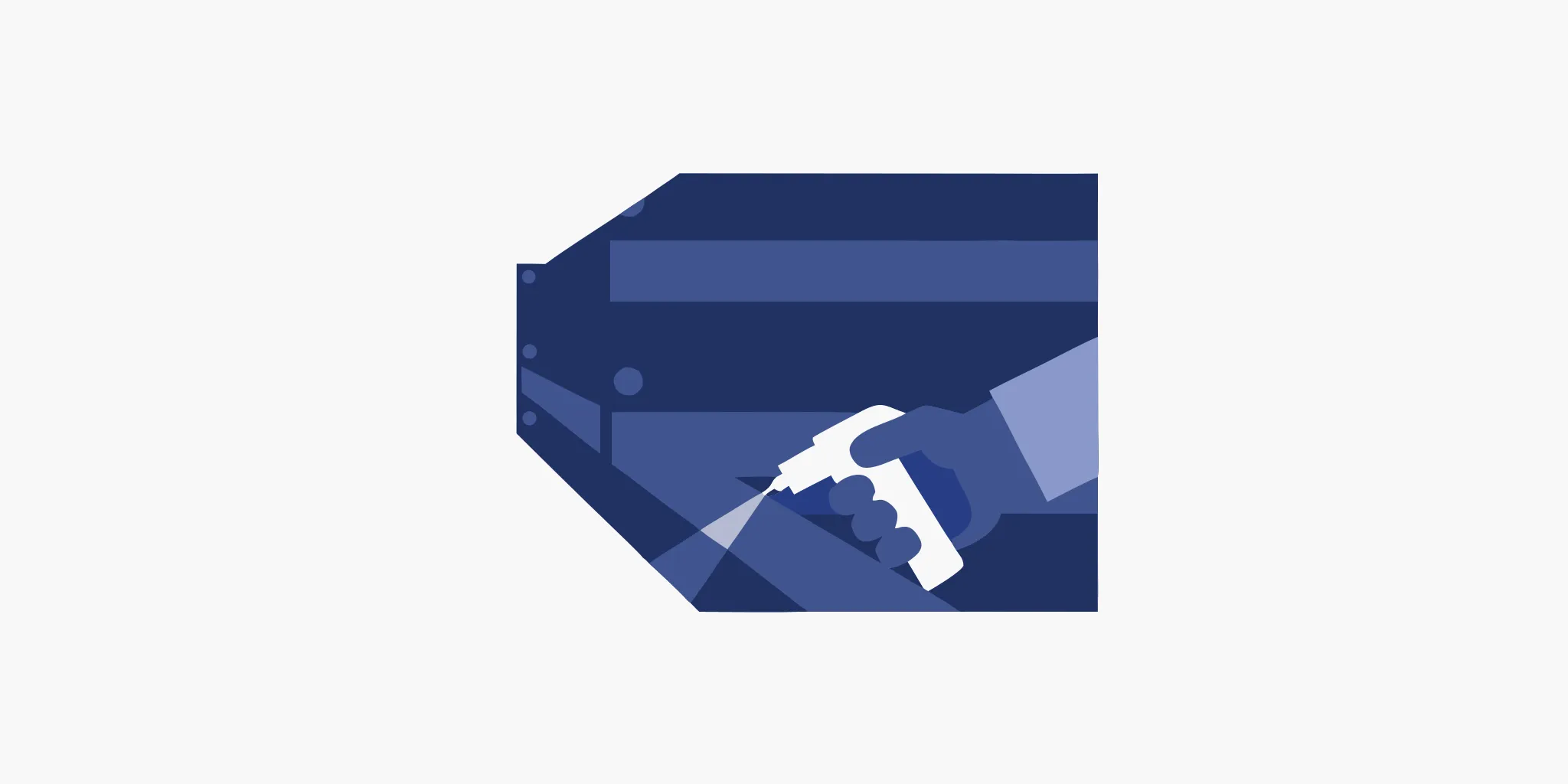 Professional powder coating services applying a durable finish to a metal component.