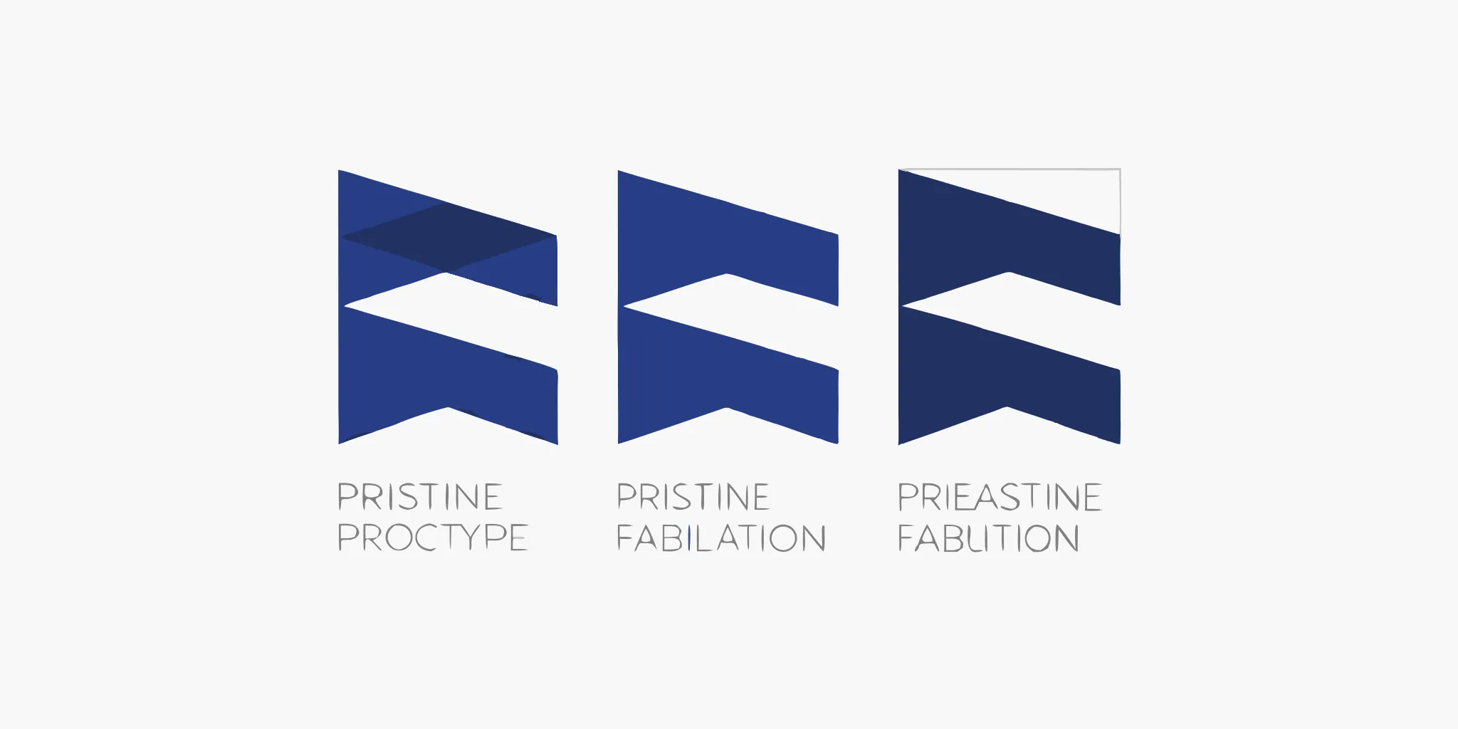Three blue geometric icons showing the prototype fabrication process from design to final product.
