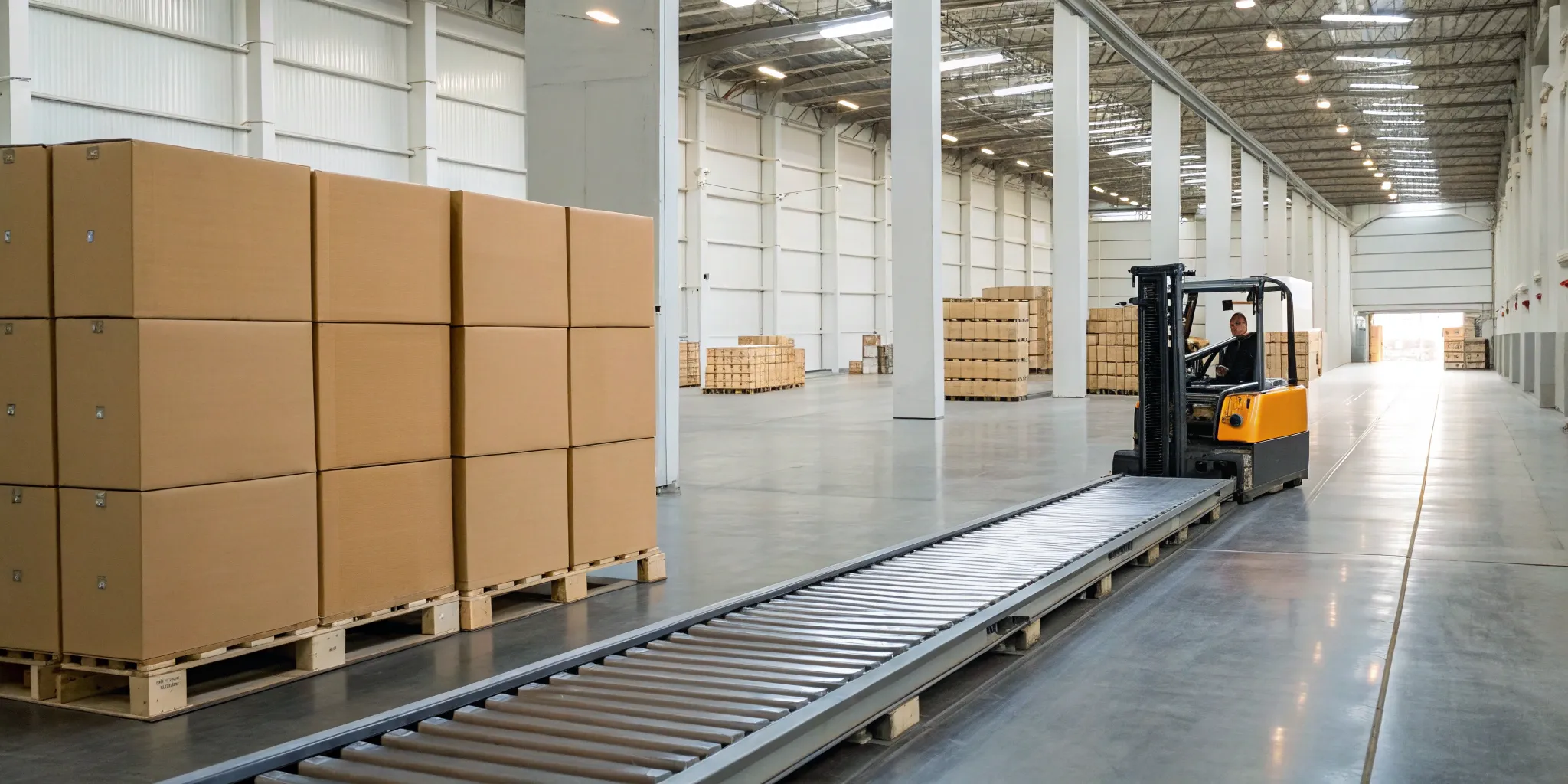 Retail logistics and distribution warehouse operations.