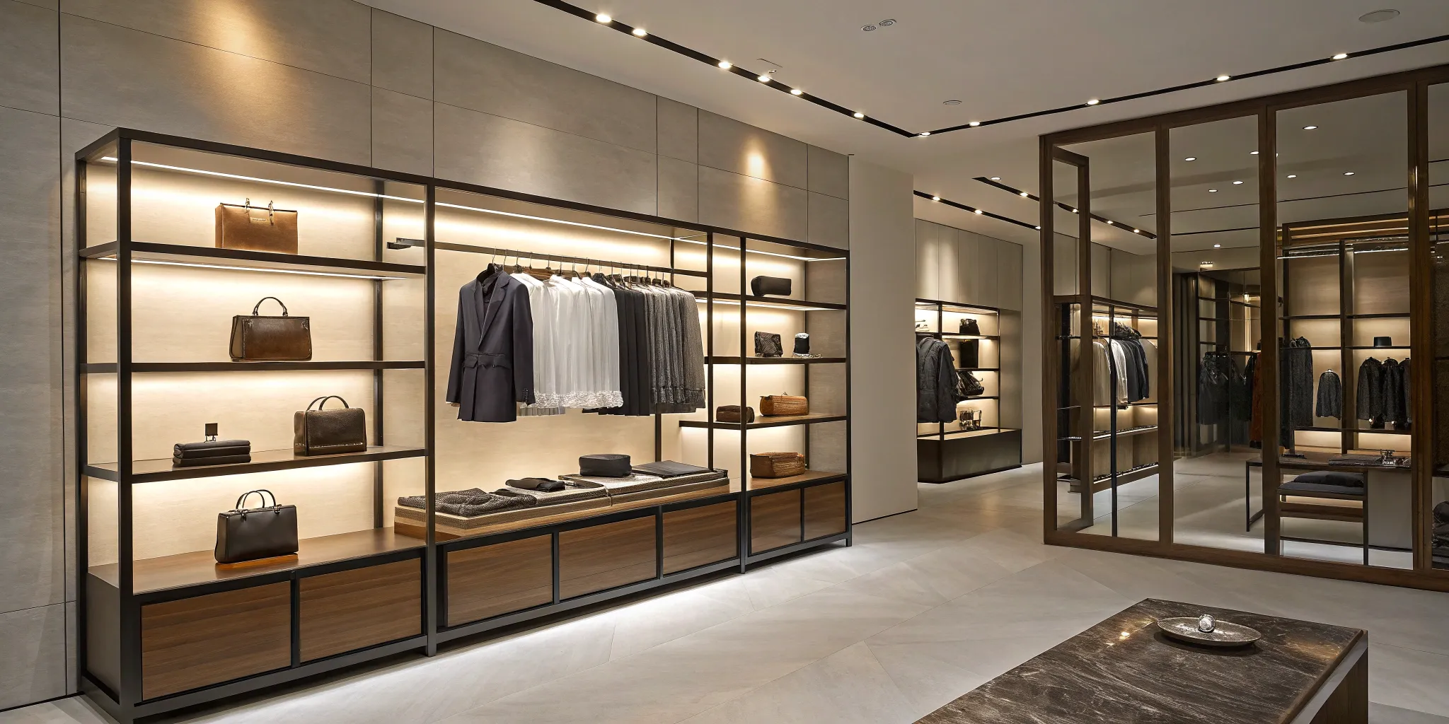 Retail store fixture installation.