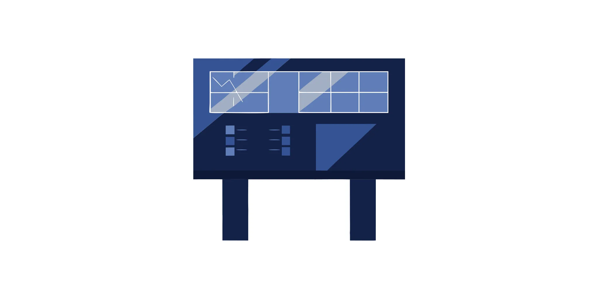 Digital dashboard showing analytics for retail rollout management.