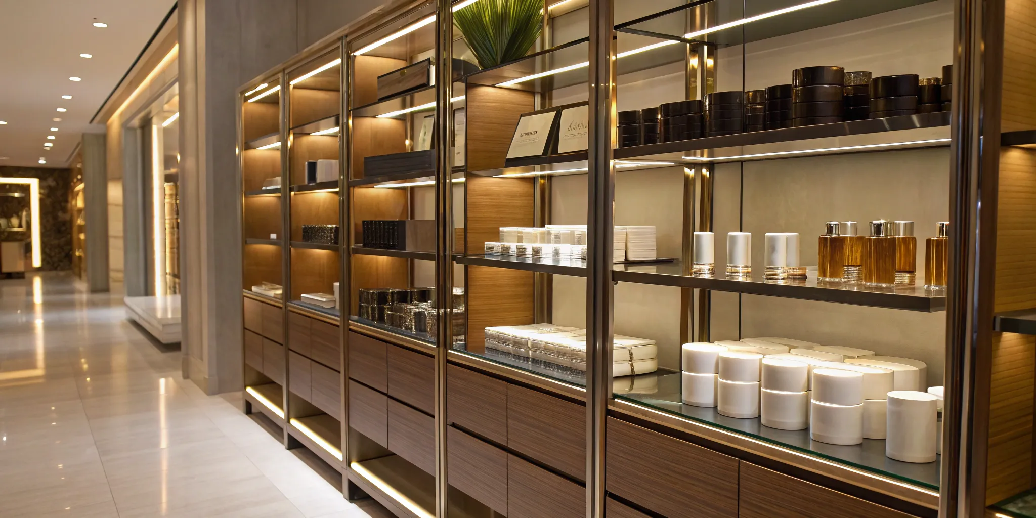 Organized products on a retail shelf, the result of a strong shelf management strategy.