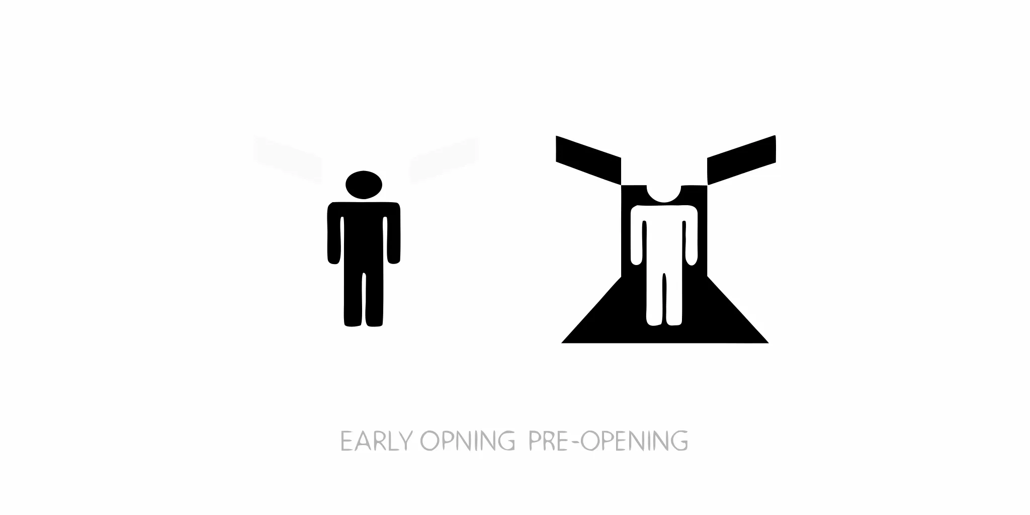 Before-and-after icons showing the value of professional site survey services for a retail site.
