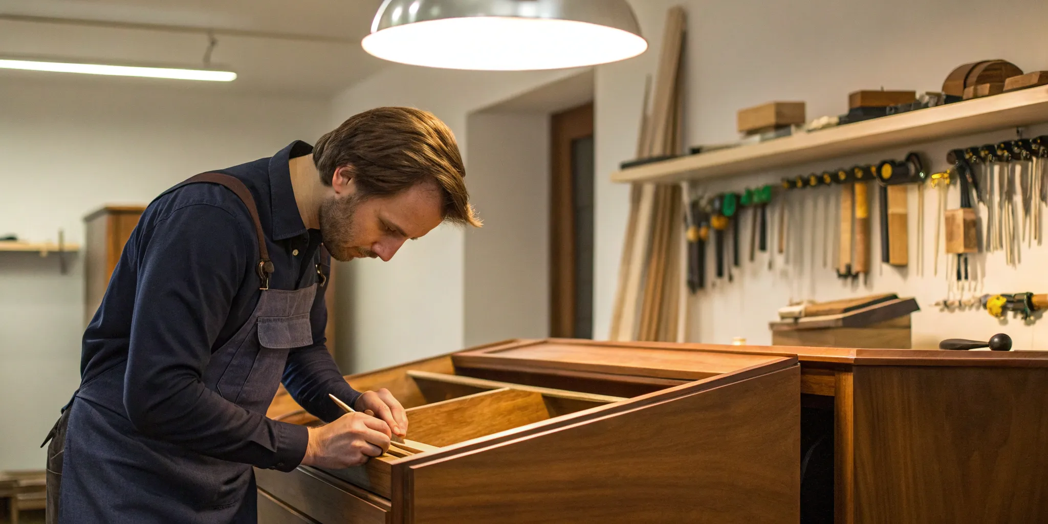 Store fixture quality control inspection ensures high standards.