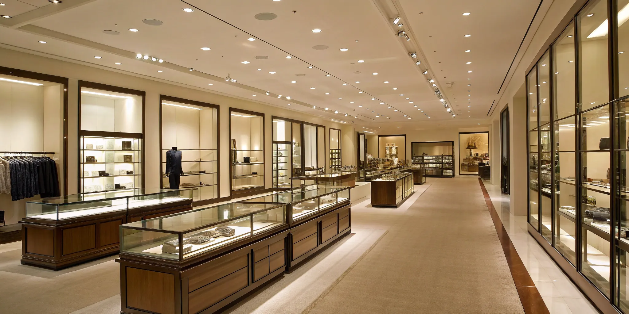 Modern retail store with updated fixtures and displays after receiving refurbishment services.