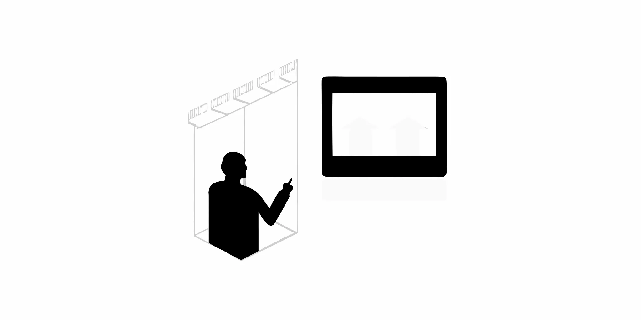 A display engineer designs a digital screen for a retail point-of-sale display.