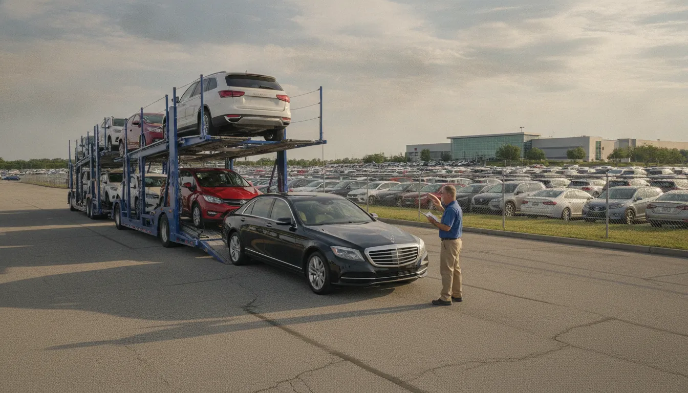 auction car shipping pickup inspection before carrier loading