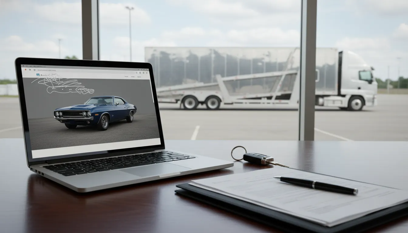 Buyer arranging eBay Motors car shipping quote online