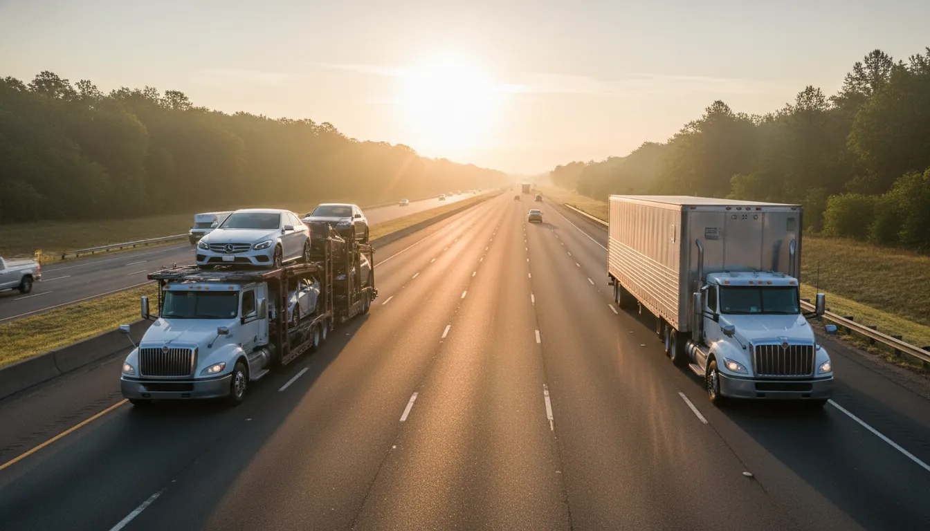 Auto transport carriers used to compare Sherpa Auto Transport and Road Runner quote options
