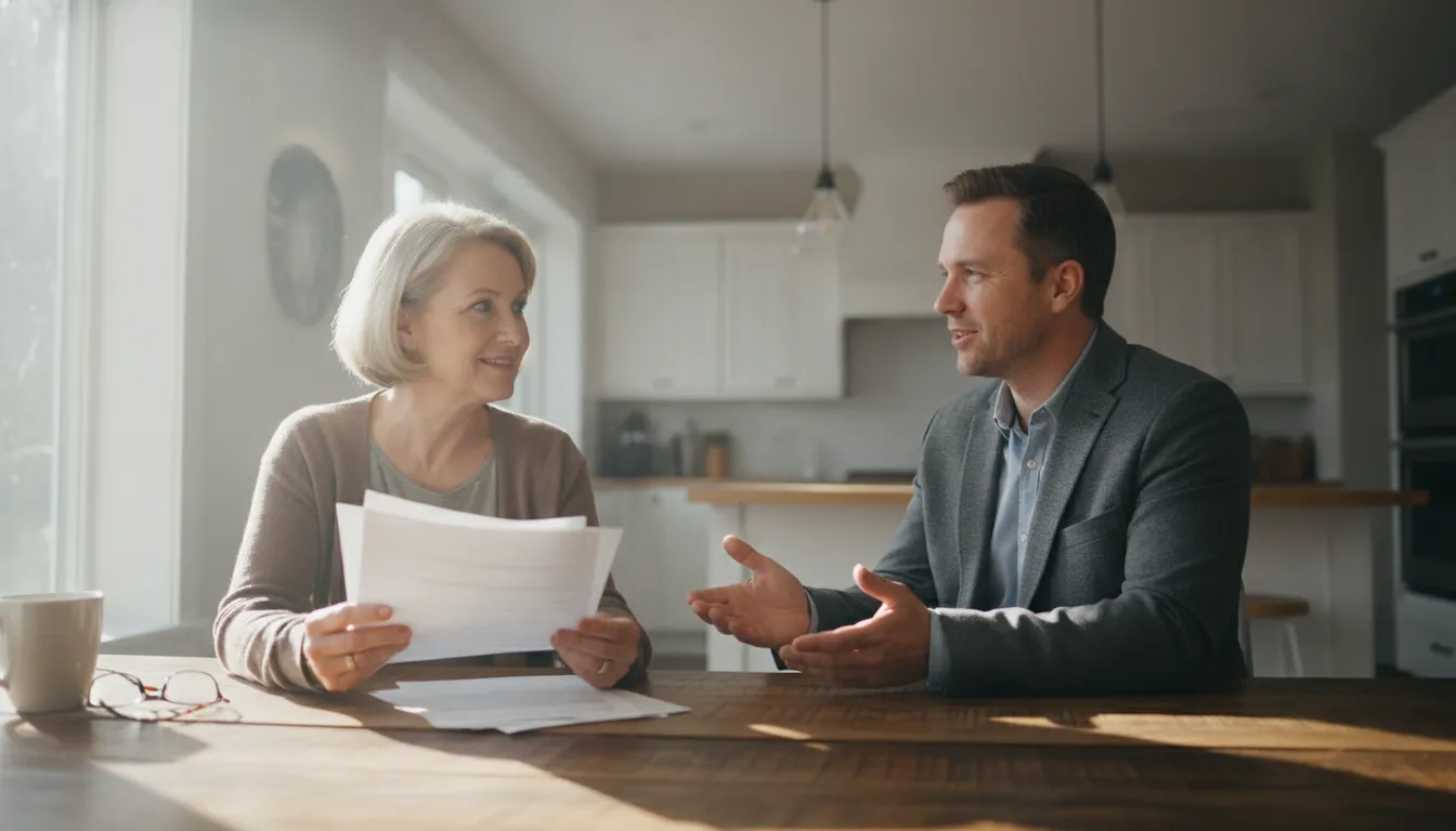 Michigan homeowner reviewing cash offer terms, one of the trade-offs to weigh when selling a house for cash