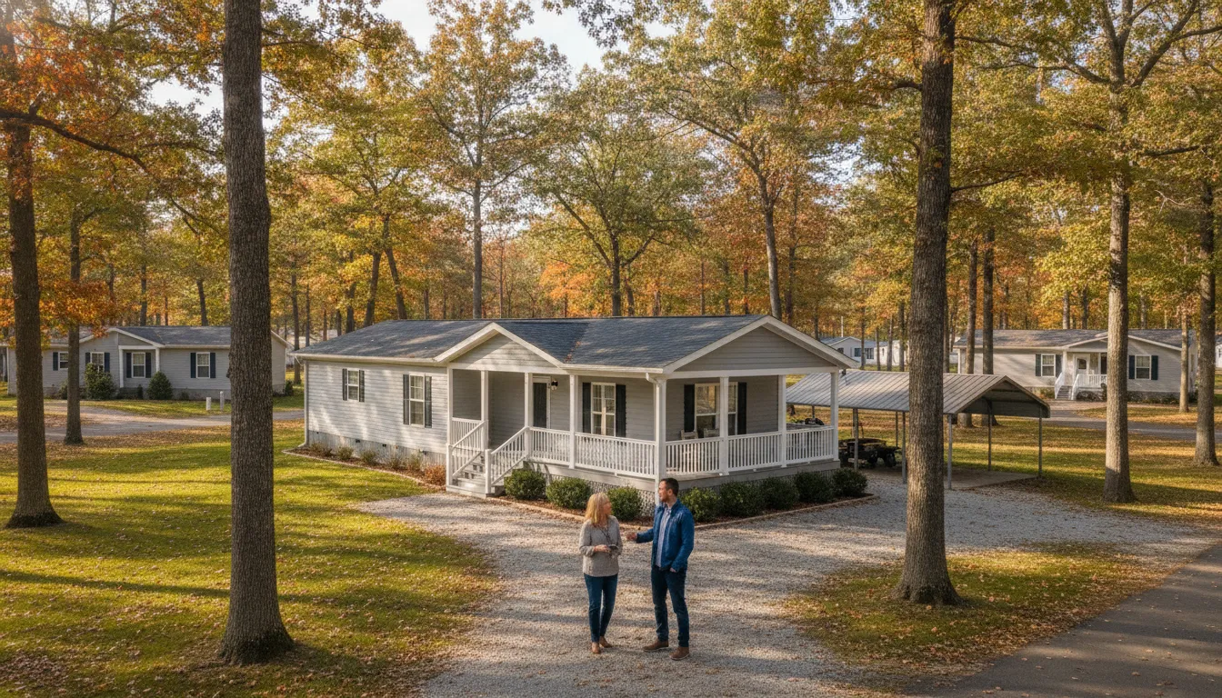 Michigan manufactured home in a community setting