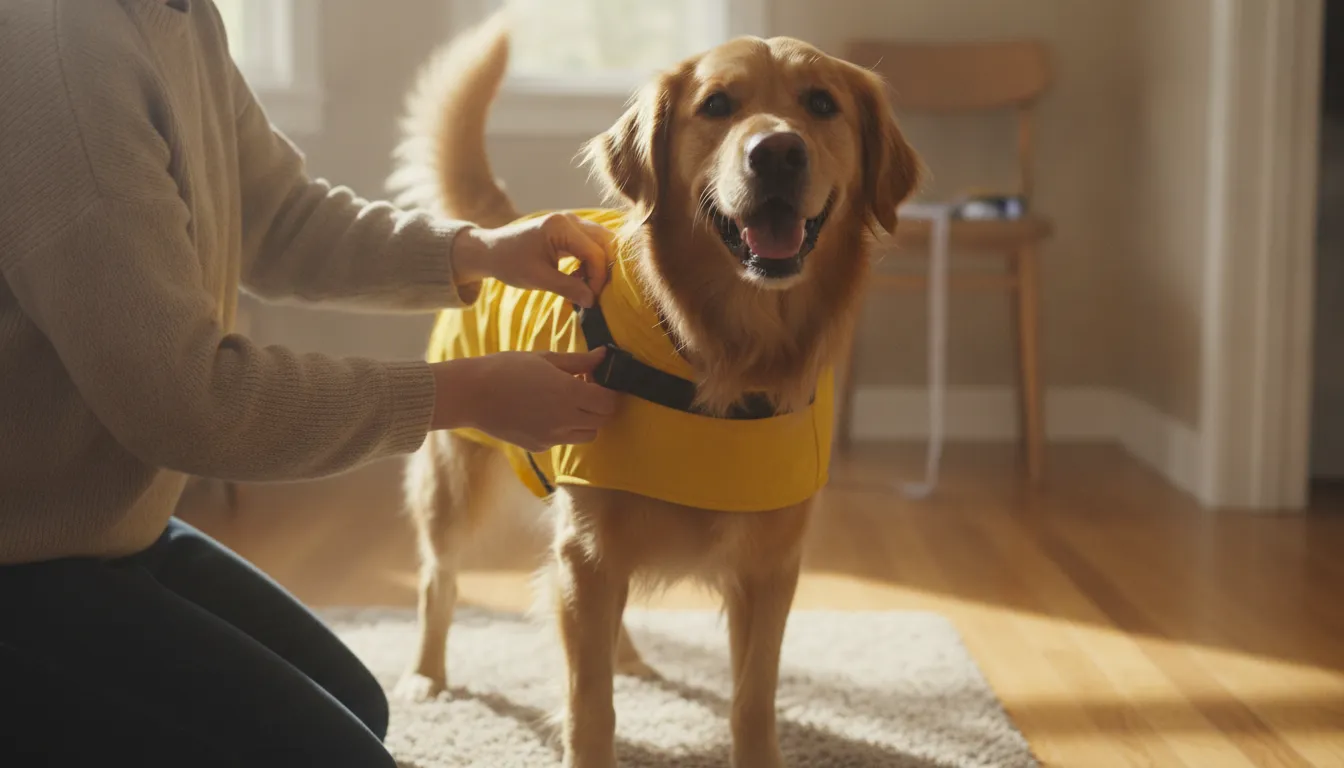 Measuring a dog for a waterproof coat fit