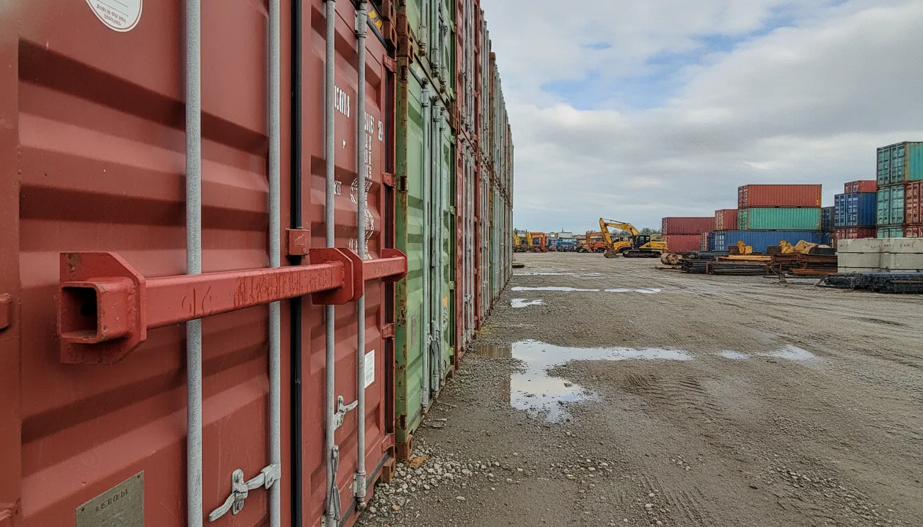 Weather-resistant crossbar shipping container lock on cargo doors