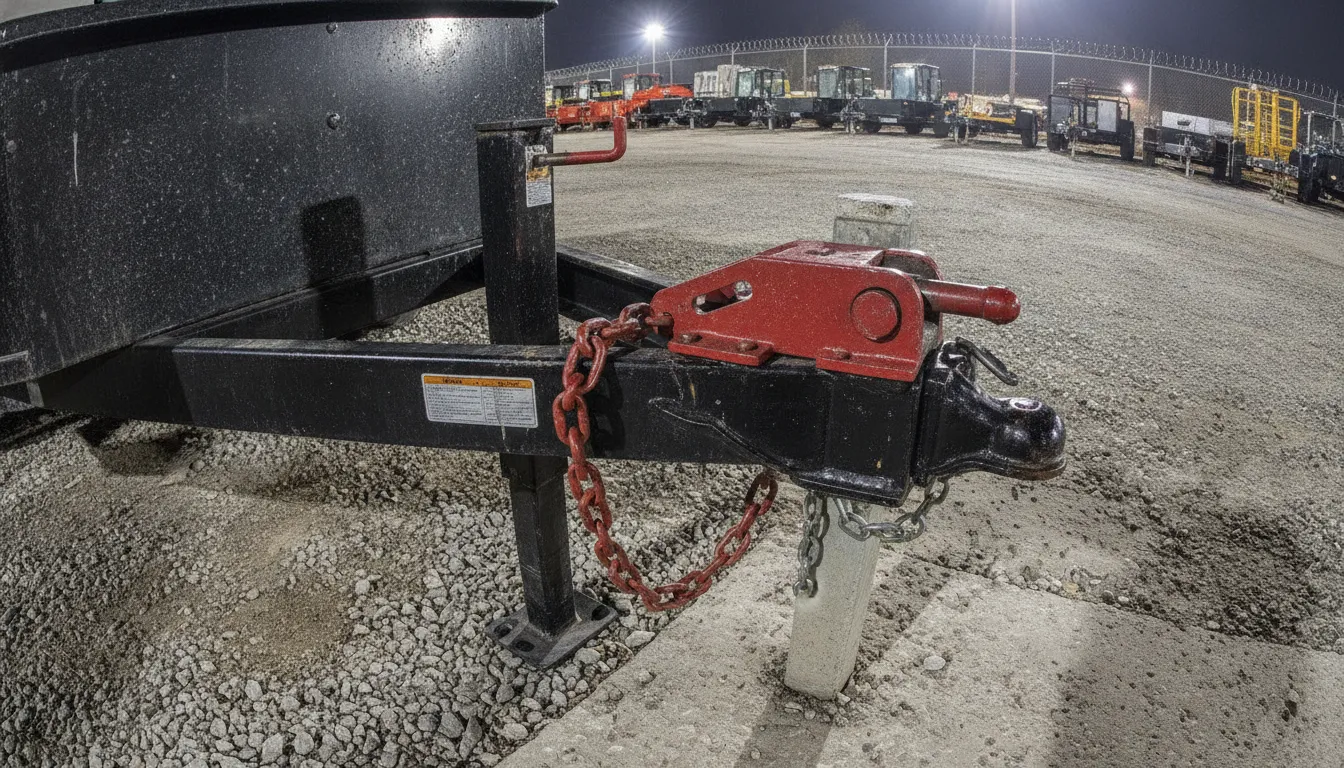 Trailer tongue lock securing a trailer coupler