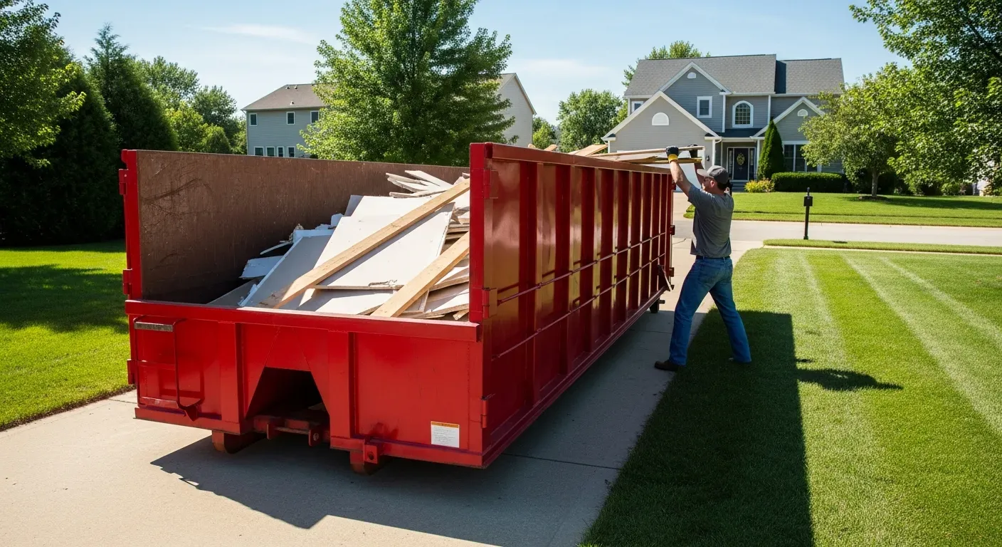 Standard 20-yard roll-off dumpster