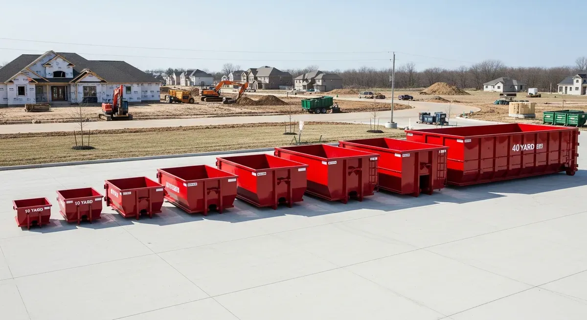 Elite dumpster with integrated portable toilets