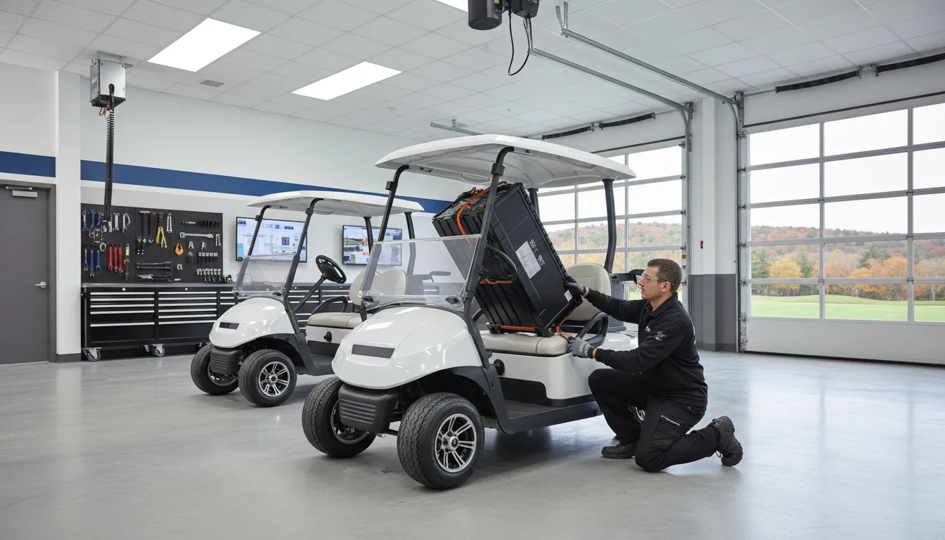 Golf cart battery replacement cost comparison for lead-acid and lithium batteries