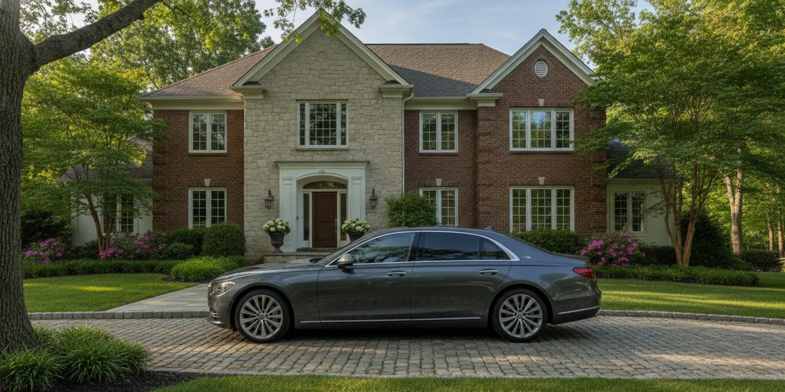 Luxury vehicle parked outside a home, ready for everyday driving