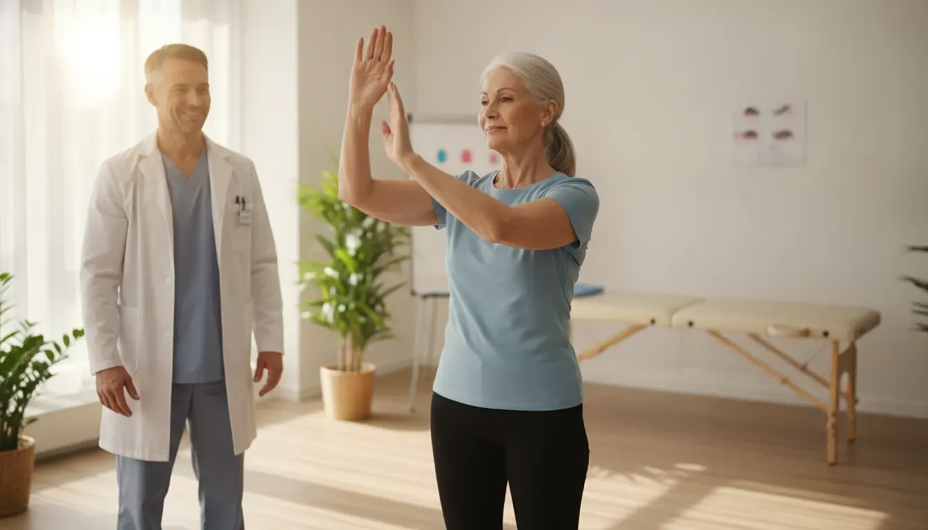 Guided mobility exercise as part of drug-free pain relief care