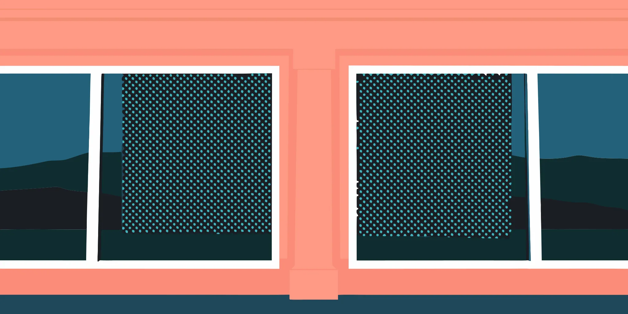 Perforated adhesive window vinyl compared with removable window cling