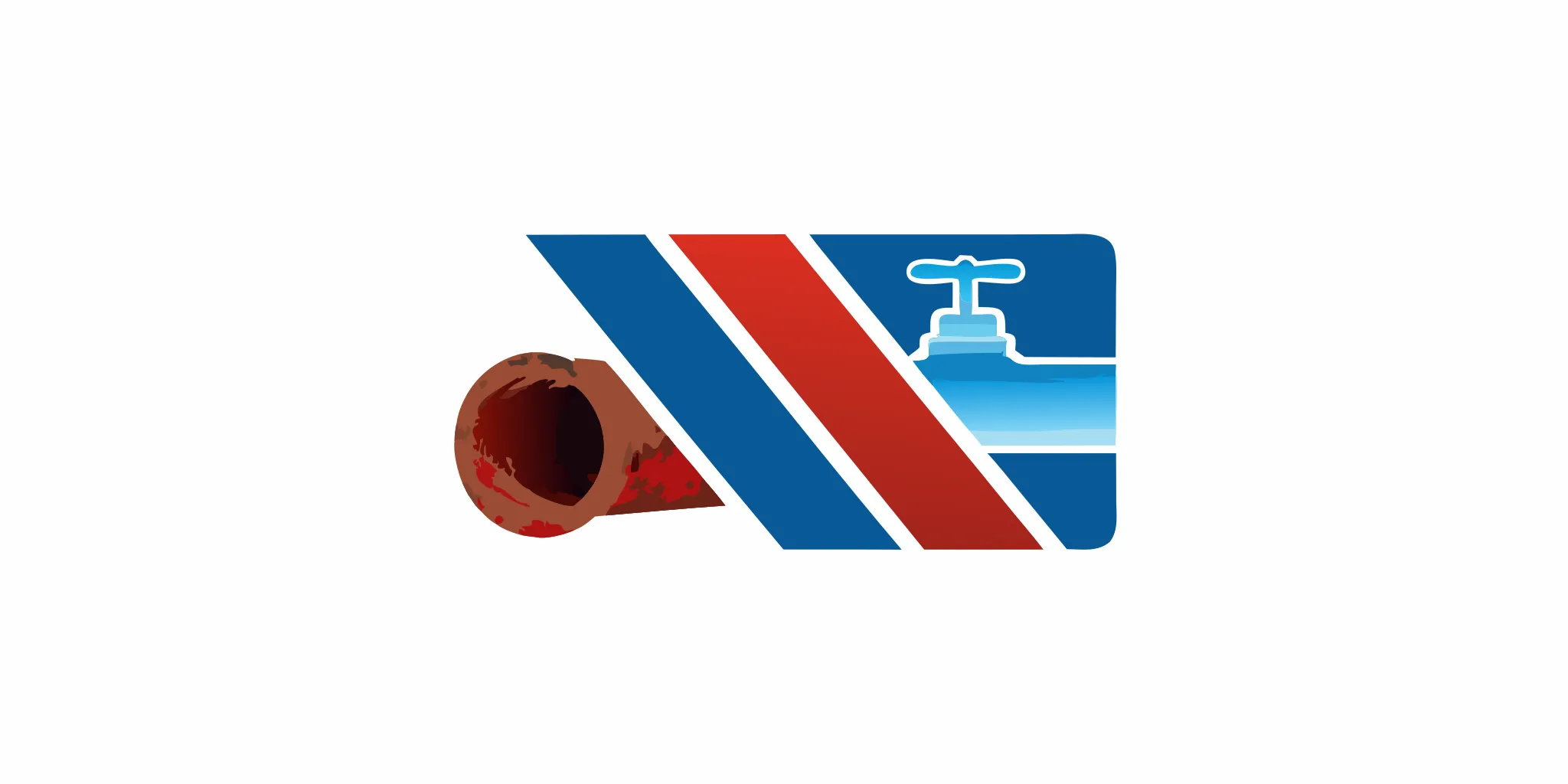 Comparison of old corroded galvanized steel pipe and new PEX pipe used in burst pipe repair Orange County