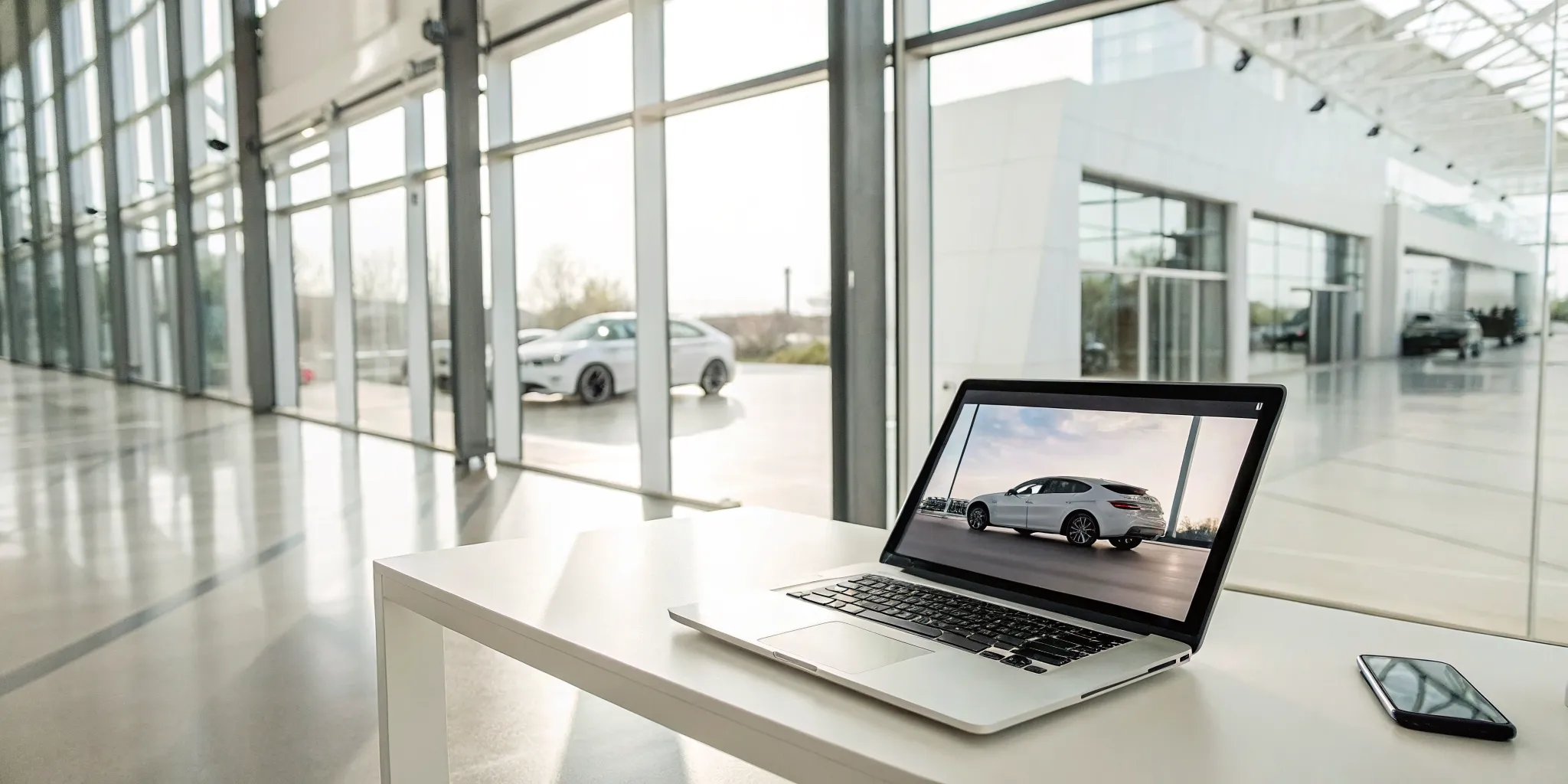 Completing an online vehicle trade in appraisal for a car on a laptop.