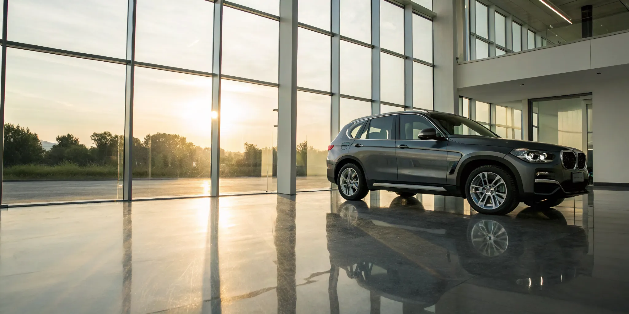 A used BMW X3 on a showroom floor, ready for a pre-purchase inspection.