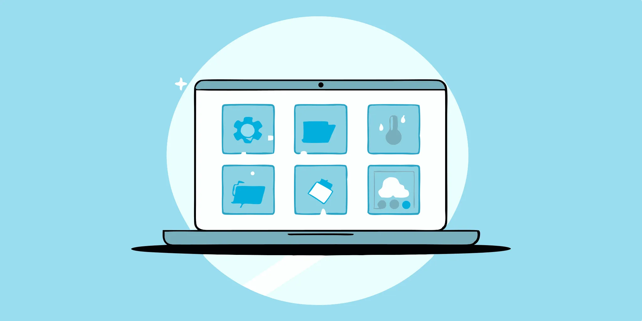 Automated interface testing tools displayed on a laptop screen.