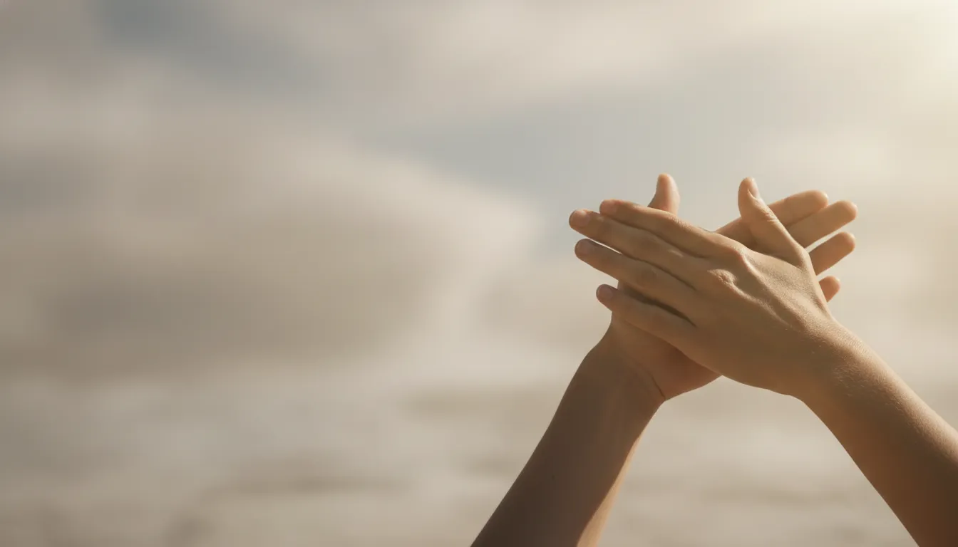 Hands over heart for spiritual forgiveness exercises