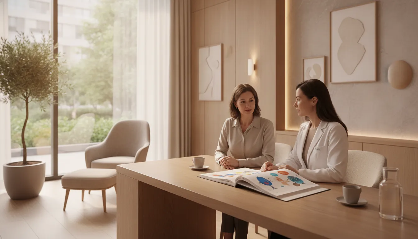 Patient discussing a personalized StarFormer pelvic floor treatment plan with a physician
